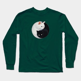 Balaced yin and yang cats Long Sleeve T-Shirt